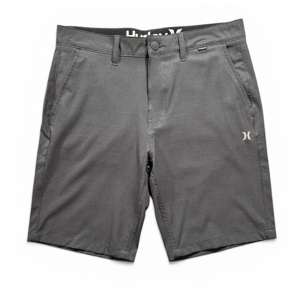 Hurley Men's Chino Hybrid Walk Shorts Size 30x9 Gray Heather Quick Dry -1686